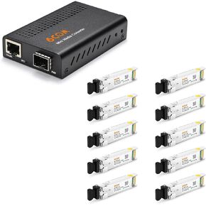 10pack 10gbase-LR SFP+ Transceiver & Mini 10g Ethernet Network Media Converter