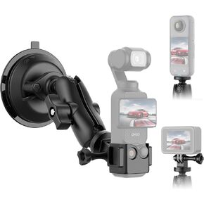 حامل كاميرا كأس الشفط لـ DJI Osmo Pocket 3 ، حامل نافذة Mount Windshield للسيارة مع ARM Magic Head لـ Insta360 One X5 x4 x3 x2