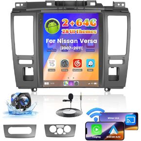Roinvou 2+64G Radio for Nissan Versa 2007 2008 2009 2010 2011 Android 13 Car Stereo Wireless Carplay, 9.7 inch Touch Screen for Versa Android Auto Bluetooth GPS WiFi FM RDS Mirror Link 28UI