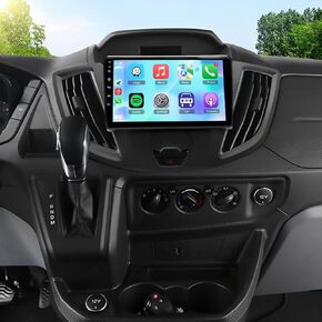9 Inch Android 13 Double Din Car Stereo Radio for Ford Transit 2013-2019 HD Touchscreen Car Audio Receiver w/Wireless Carplay and Android Auto GPS Navi Wifi Bluetooth SWC BT FM AM Backup Camera, 2+32G