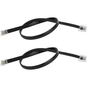 Double Crystal Head Sensor Cable,2pcs 40mm Rj25 6pin Right Button Double Crystal Head Sensor Cable Industrial Robot Parts,Sensor Cable,For Industrial Robot Parts
