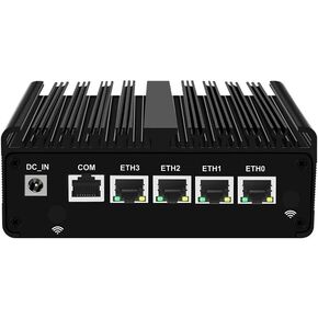Firewall Mini PC Quad Core N150, DDR5 1*M NvME, 4 x 2.5GbE i226V LAN Fanless Computer Hardware, Micro Router Appliance, AES-NI, OPNsense, TypeA Port, NO RAM NO SSD (16GB RAM 256GB SSD)
