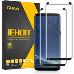 [2 Pack] for Samsung Galaxy S9 Tempered Glass Screen Protector, Support Fingerprint, 9H Tempered Glass Film, Easy Installation, Bubble Free