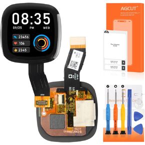 for Fitbit Versa 4/ Sense 2 FB523 Screen Replacement for Fitbit Versa 4/ Sense 2 LCD Display Digitizer Touch Screen Assembly Repair Parts Black