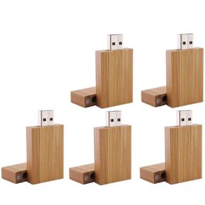 5 Pack Rectangle Wood 2.0/3.0 USB Flash Drive USB Disk Memory Stick with Wooden (3.0/16GB)