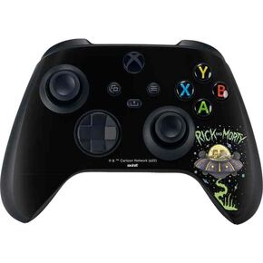 Skinit Decal Gaming Skin Compatible with Xbox Series X Controller - Officially Licensed Adult Swim Rick and Morty Portal Pattern Design