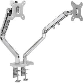 Dual Monitor Stand Dual Monitor Mount for 17"-32" Screens, Mechanical Spring Monitor Desk Mount, Fully Adjust Dual Monitor Arm with C-clamp, Holds up to 19.8lbs per Arm Monitor Mount