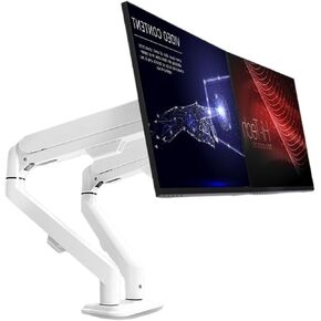 Dual Monitor Stand Dual Monitor Mount for 2 Monitors up to 30 inches, Gas Spring Dual Monitor Arms with Height-Adjustable/Tilt/Swivel/Rotate, VESA 75mm or 100mm Monitor Mount
