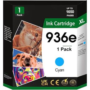 936XL 936E HIELDS HIELDS HIELDS HIELDS حزمة التحرير والسرد مع رقاقة - استبدال لـ HP Ink 936 - استخدام OfficeJet 9120E 9125E 9128E 9110B 9130B 9135E 9730E PRINTER