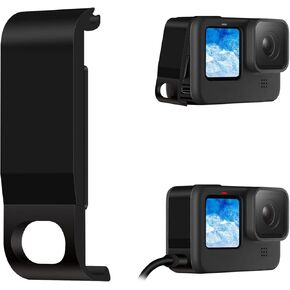 Replacement Battery Cover for Gopro Hero 13/12/11/10/9 Black, USB Pass Through Power Side Door Vlog Accessory for Action Camera