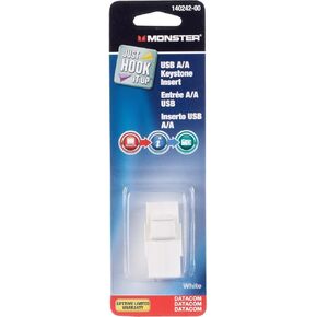Monster Cable Usb Keystone Insert White