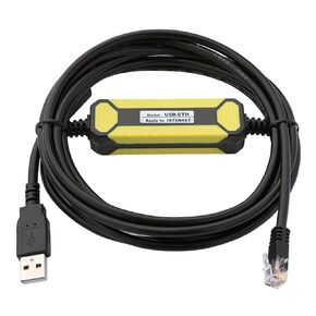 Industrial Grade USB-ETH USB Convert to Ethernet Programming Cable for S7-200 Smart S7-1200/1500 FX5U Series PLC