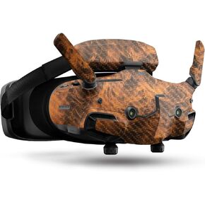 Carbon Fiber Drone Skin Compatible with DJI Goggles 3 - Burning Up - Premium 3M Vinyl Protective Wrap Decal Cover - Easy to Apply | Crafted in The USA by MightySkins