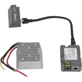 PoE Injector Kit, 150W 12V to 48V GigE PoE Injector, RJ45 Adapter for Satellite, Disk Cable Adapter to RJ45 to Router,Desktop,Laptop