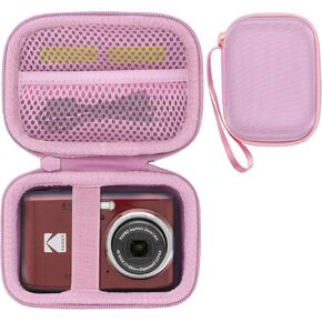 Hard Case Replacement for KODAK PIXPRO Friendly Zoom FZ45 FZ55 16MP Digital Camera (Pink Case)