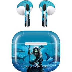 Skinit Decal Audio Skin Compatible with Apple AirPods (3rd Gen, 2021) - Officially Licensed Warner Bros Aquaman King of The Seas Design