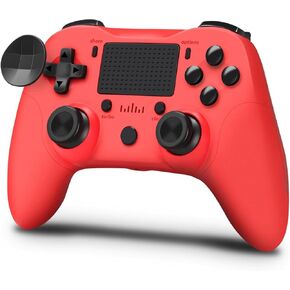 جهاز التحكم اللاسلكي Dianven لوحدة التحكم اللاسلكية PS4 لـ PlayStation 4 Controller Wireless لجهاز PS4 مع استشعار مزدوجة الاهتزاز والحركة ، وهدايا للهدايا للأطفال ، الأحمر ، الأحمر