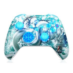 Dinosoo RGB Controller for Xbox Series X/S/One/Xbox S/One X, Android PC, Dual Vibration TURBO Function 3.5mm Headphone Jack Android PC, Dual Vibration Turbo Function King of the Clouds