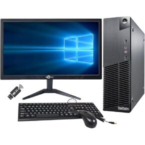 Lenovo ThinkCentre M93P Desktop Fast PC with 20 Inch HD+ 3ms HDMI Monitor Intel Quad Core i5 4570 up to 3.60 GHz, 16GB DDR3, 512GB SSD, KB, Mouse, Wireless WiFi, DP, Windows 10 Home 64-bit (Renewed)
