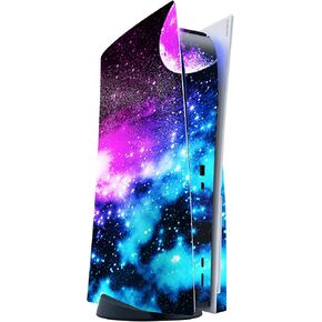 ITS A Skin Skins Compatible with Sony Playstation 5 Console Disc Edition - Protective Decal Overlay Stickers wrap Cover - Galaxy Fluorescent
