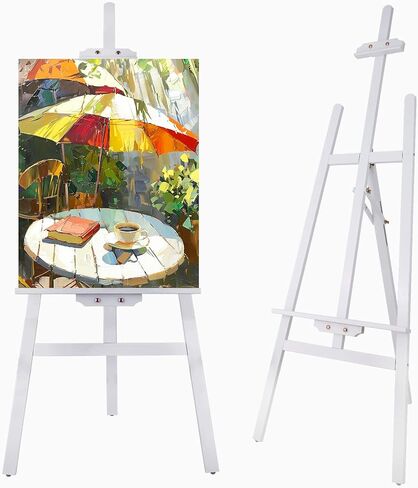 حامل حامل Falling in Art للرسم، حامل خشبي قابل للتعديل لطلاء القماش حتى 42 بوصة، حامل فني قابل للطي للرسم، لافتة الزفاف والملصق، مناسب للأطفال والكبار in Kuwait