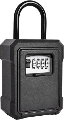 صندوق قفل مفتاح الأمان من MEGREZ، صندوق أمان مثبت على الحائط مع رمز رقمي، صندوق قفل مجموعة رمز قابل لإعادة الضبط للمفاتيح، صندوق تخزين مفاتيح معدني للمنزل والمكتب، أحمر in Kuwait