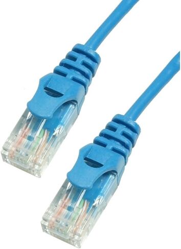 Grandmax Slim Cat6 35 'Foot Blue RJ45 ، 550MHz ، UTP Ethernet Network Patch Cable Snagless/Absolded Boot ، 2 Pack in Kuwait