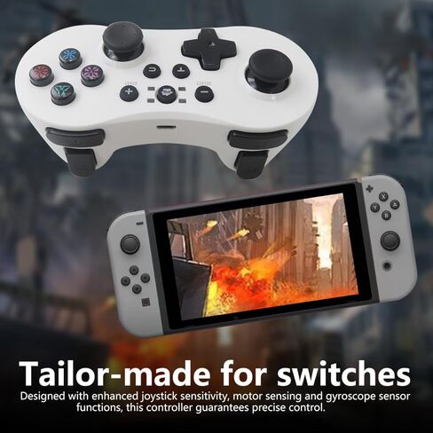 White Wireless Pro Controller Gamepad For Nintendo Switch/Lite/OLED/for Windows PC Joypad Joystick Remote in Kuwait