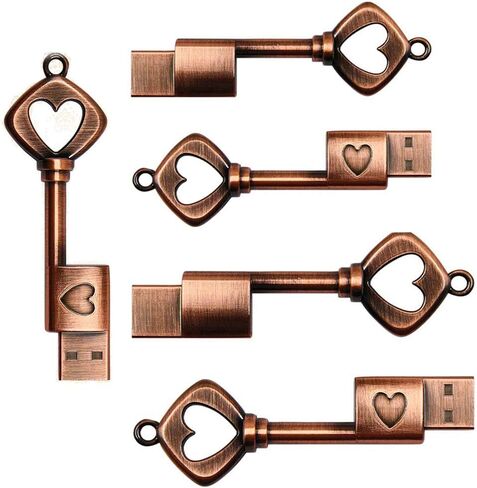 5 Pack 32GB USB 2.0 Bulk Flash Drives Rose Gold Crystal LED Light Memory Stick Glass Transparent Clear Thumb Drives Jump Drive Pendrive Zip Drive (32GB, Rose Gold Crystal x 5) in Kuwait