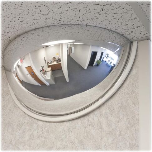 See All PV18-180 Panaramic Full Dome Plexiglas Security Wall Mount Mirror, 180 Degree Viewing Angle, 18" Diameter (Pack of 1) in Saudi Arabia