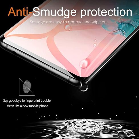 Samsung Galaxy S10+ حامي شاشة الزجاج المقسّر مع واقي عدسة الكاميرا [منحنى ثلاثي الأبعاد] [إلغاء قفل بصمة التوافق] تغطية كاملة لشاشة Samsung S10 Plus 6.4 بوصة [2+ 2 حزمة] in Kuwait