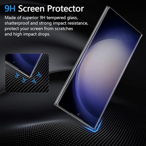 Privacy Screen Protector for Samsung Galaxy S23 Ultra 5G, [2 Pack] Anti Spy Tempered Glass Easy Installation Anti-peeping [Don’t Support Fingerprint Unlock] in Saudi Arabia