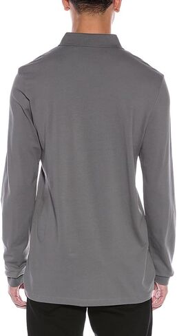 BOSS Men's Garment Dyed Long Sleeve Polo Shirt with Logo Patch in Saudi Arabia
