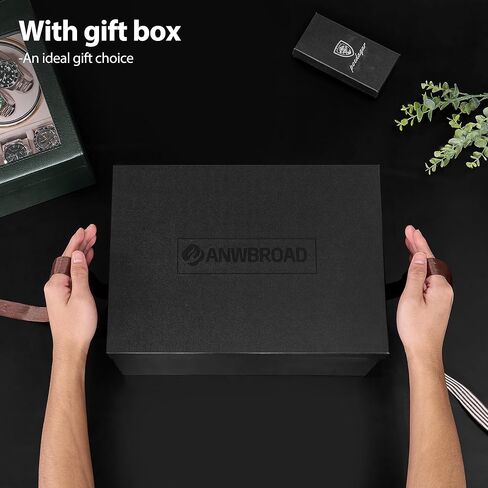 ANWBROAD Watch Winder for Automatic Watches 4 Watch Rotator and 6 Extra Storages with Super Quiet Motor and LED Backlight Watch Turner Watch Shaker 5 Rotating Modes Gift UJWW002Z in Kuwait