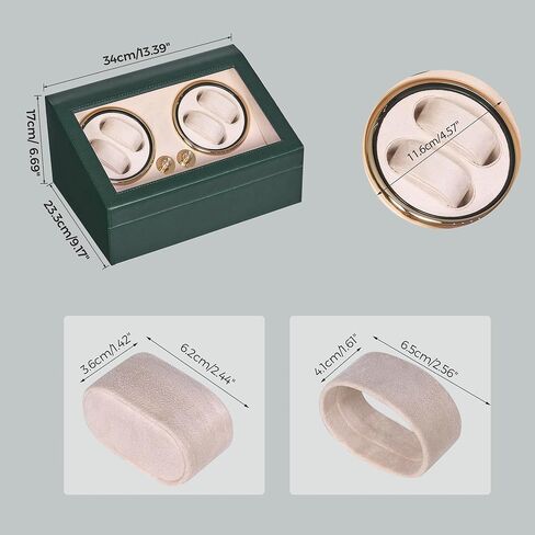 ANWBROAD Watch Winder for Automatic Watches 4 Watch Rotator and 6 Extra Storages with Super Quiet Motor and LED Backlight Watch Turner Watch Shaker 5 Rotating Modes Gift UJWW002Z in Kuwait