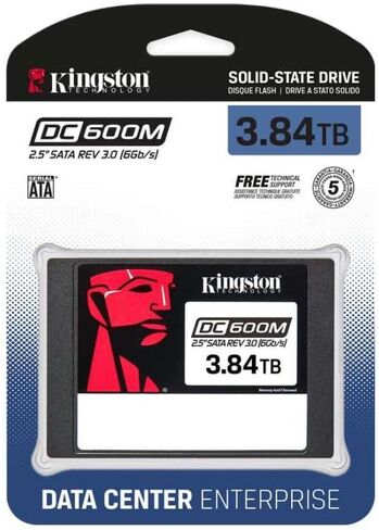 Kingston Technology DC600M 2.5 "3.84 إلى سلسلة ATA III 3D TLC NAND in Saudi Arabia