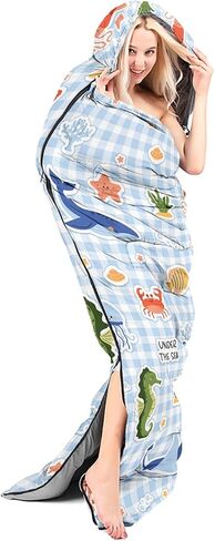 Boys Sleeping Bags for Adults Kids,Sport Ball Backpacking Camping Sleeping Bag for Girls Boys Lightweight Waterproof Cold/Warm Sleeping Bag for Season Outdoor Travel with Compression Bags in Saudi Arabia