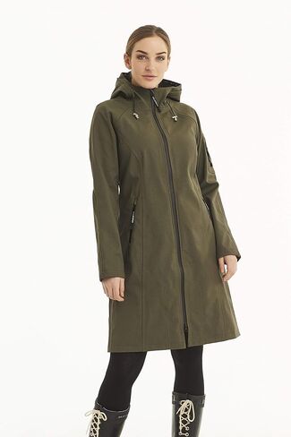 ILSE JACOBSEN HORNBAEK RAIN 37 Women's Classic Water Resistant Raincoat (3/4 Length) (Stone, 34) in Saudi Arabia