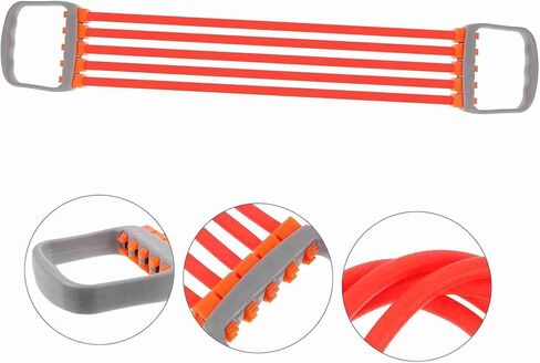 Arm and Chest Muscle Trainer,Chest Exercise Equipment,Chest Dilator,5 Tubes Ajustable Arm Strength Trainer, Strength Training Equipment for Home Fitness Muscle (Red) in Saudi Arabia