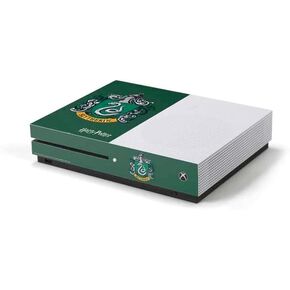 Skinit Decal Gaming Skin Compatible with Xbox One S Console - Officially Licensed Warner Bros Slytherin House Crest Design