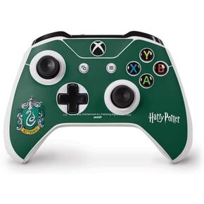 Skinit Skinit Gaming Gaming Skiner مع وحدة تحكم Xbox One S - Warner Bros Slytherin House Design