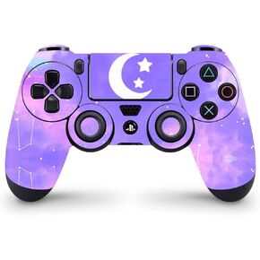 Zoomhitskins متوافق مع جلد جهاز التحكم PS4 ، نجم Lilac Moon Purple anime Kawaii Cartoon لطيف ، متين ، فينيل ، مصنوع في الولايات المتحدة الأمريكية
