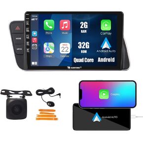 Carplay Android Auto Mavigation Stereo GPS Radio Camera عرض 9 بوصات من شاشة اللمسات اللمسات اللوحي.