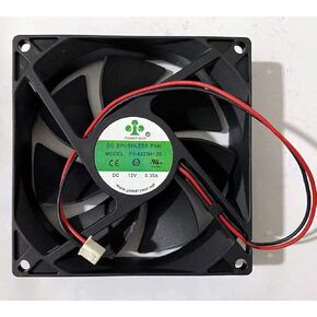 PY-9225H12S 12V 90mm Fan PY-9225H12S 12V 0.35A 90×25MM 2-pin Cooling Fan