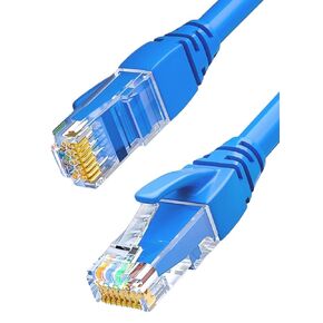 CAT6 RJ45 ذكر إلى ذكر 6.6 قدم أزرق