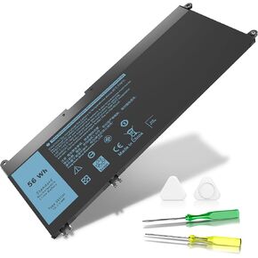 33YDH 56Wh Laptop Battery Fit for Dell Inspiron 17 7000 7778 7779 7786 7773 15 7577 G3 3579 3779 G5 5587 G7 7588 13 3380 3480 14 3490 15 3590 3580 PVHT1 P30E 81PF3 081PF3 15.2V 4-Cell