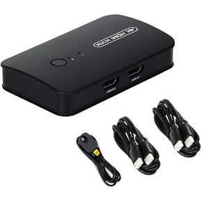 HDMI-Compatible KVM Switch with Extender 1080p Share 2xUSB Disk Monitor Printer Keyboard Mouse for 2 Computers