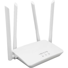 EBTOOLS 4G LTE Router, 300Mbps Router with SIM Card Slot, 4 High Gain Antenna, Covers up to 200m, Supports 4G LTE in Europe Asia, LAN Port, Easy to Use (US Plug)