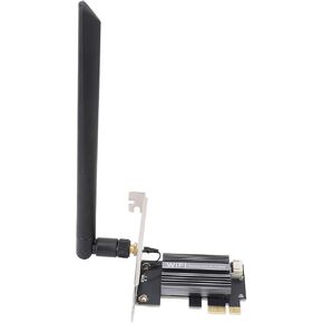 CCYLEZ WiFi 6E PCIe Card, 4174Mbps TriBand (2.4/5/6GHz), Bluetooth 5.2, Desktop Wireless Adapter, Compatible for Win 10, 11, with High Gain Antenna (Extension Cable Antenna)
