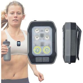 Running Light - Hands Free Powerful Mini High Visibility Safety Clip On Rechargeable LED Light for Night Running Jogging Walking Hiking, 1 Pack